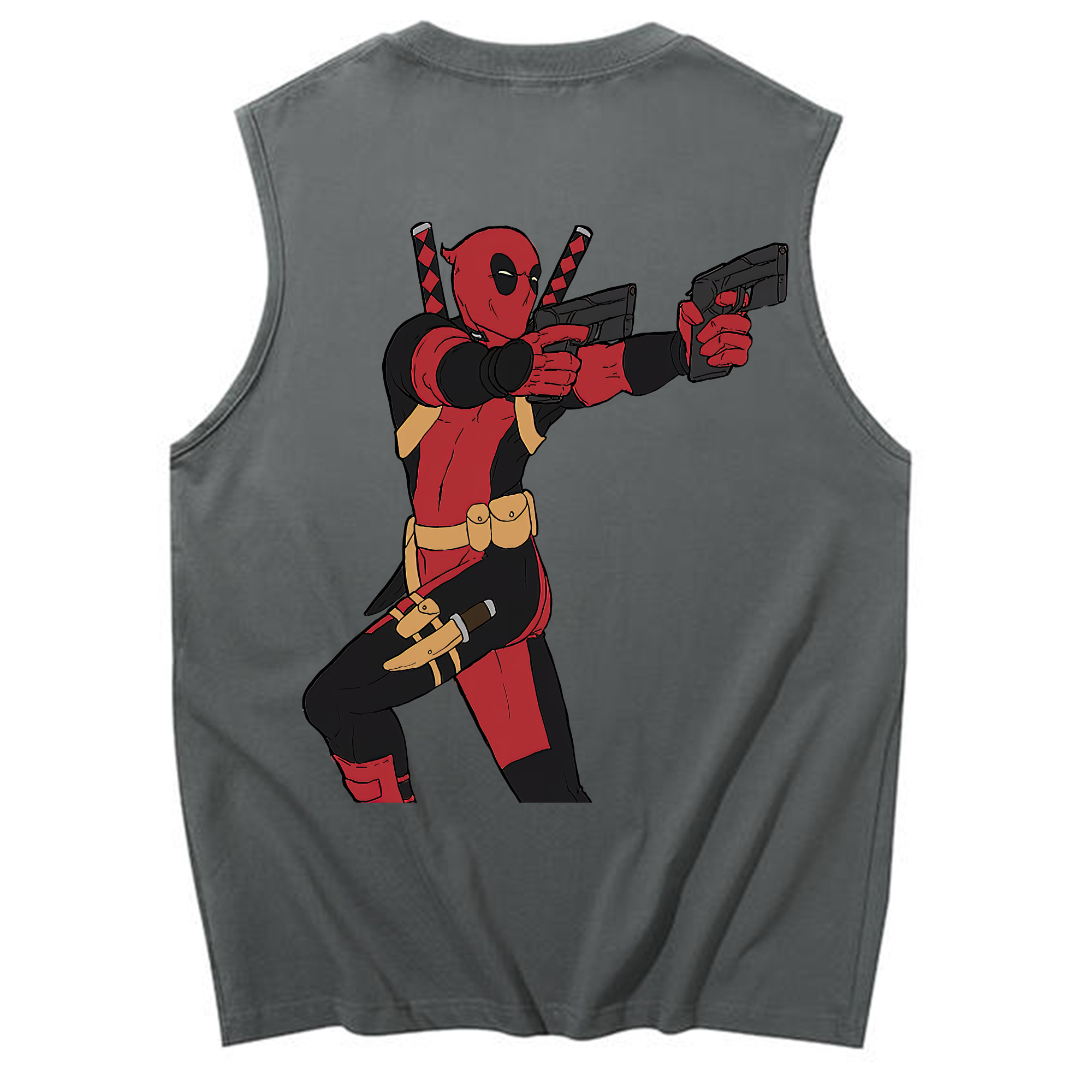 （画像用） Deadpool デッドプール コットン100％タンクトップ（背面プリント）